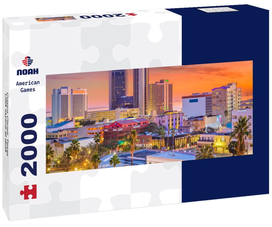 Corpus Christi, Texas, USA skyline at dusk 2000pc Panoramic Puzzle