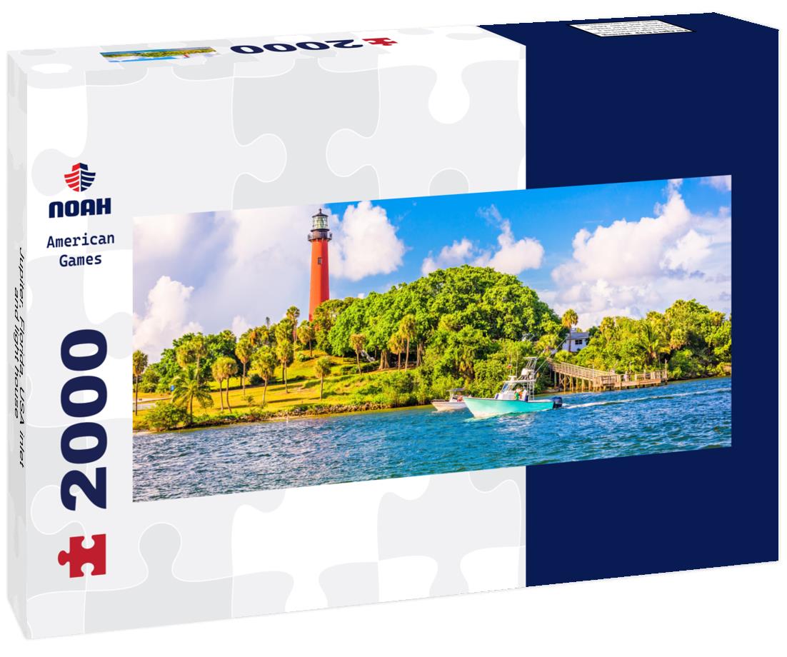 Jupiter, Florida, USA inlet and light house 2000pc Panoramic Puzzle