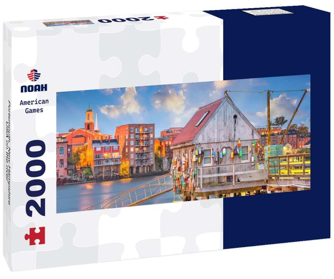 Portsmouth, New Hampshire, USA on the river 2000pc Panoramic Puzzle