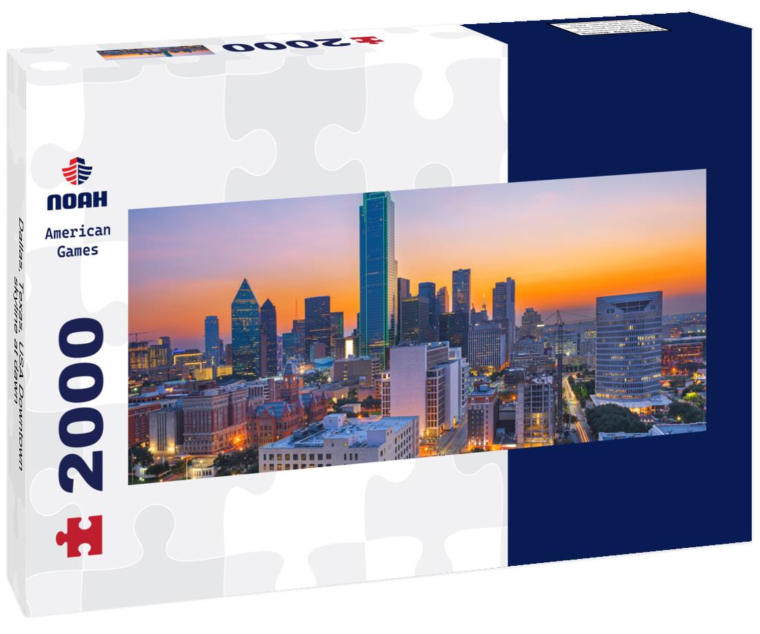 Dallas, Texas, USA Downtown skyline at dawn 2000pc Panoramic Puzzle