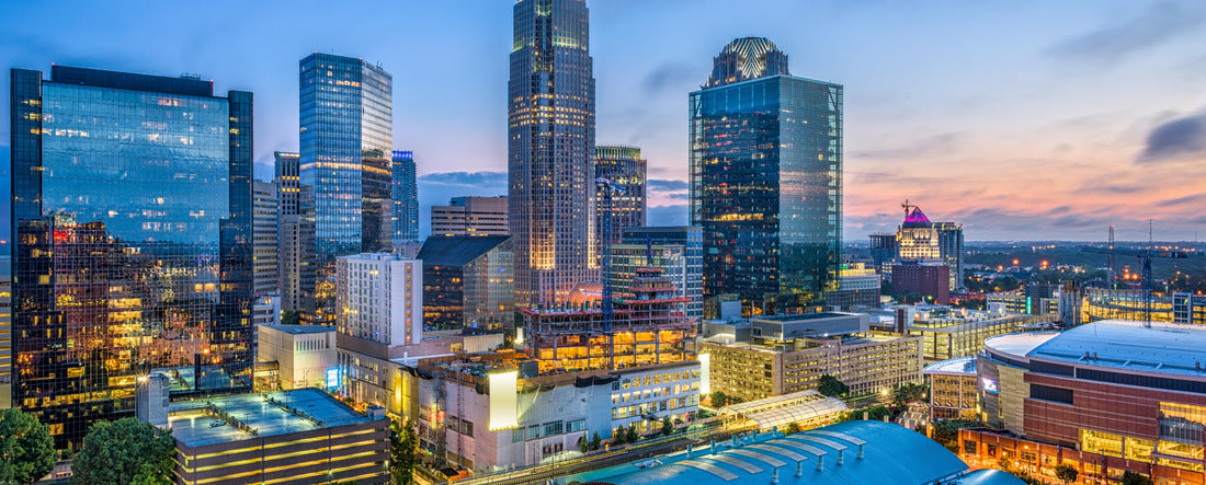 Charlotte, North Carolina, USA uptown skyline 2000pc Panoramic Puzzle
