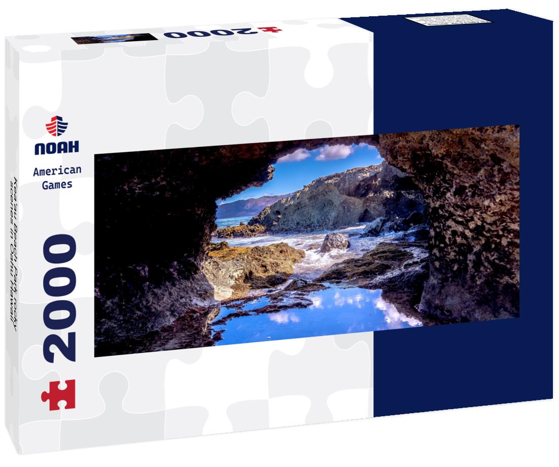 Kea'au Beach Park rocky scenes in Oahu Hawaii 2000pc Panoramic Puzzle