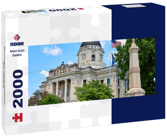 Noah Jigsaw Puzzle Bloomington Indiana courthouse from eye level panorama 2000 pieces