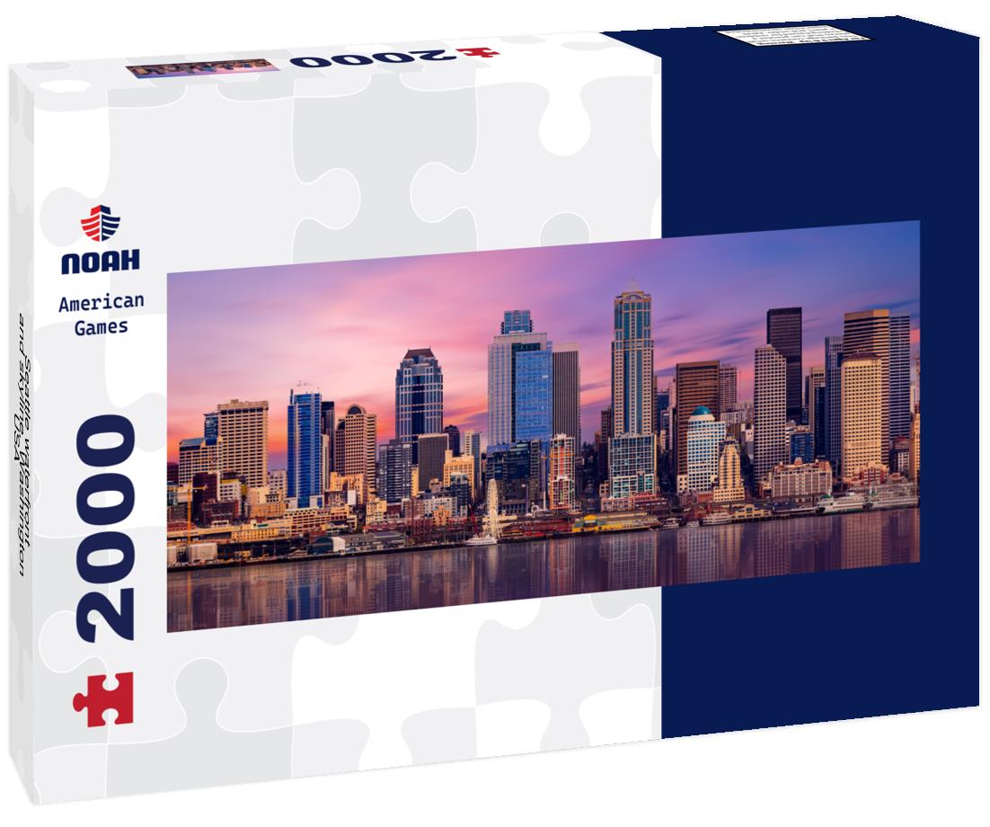 Seattle waterfront and skyline, Washington,USA 2000pc Panoramic Puzzle
