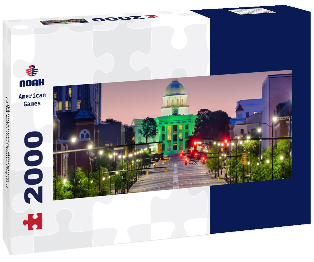 Montgomery, Alabama, USA with the State Capitol 2000pc Panoramic Puzzle