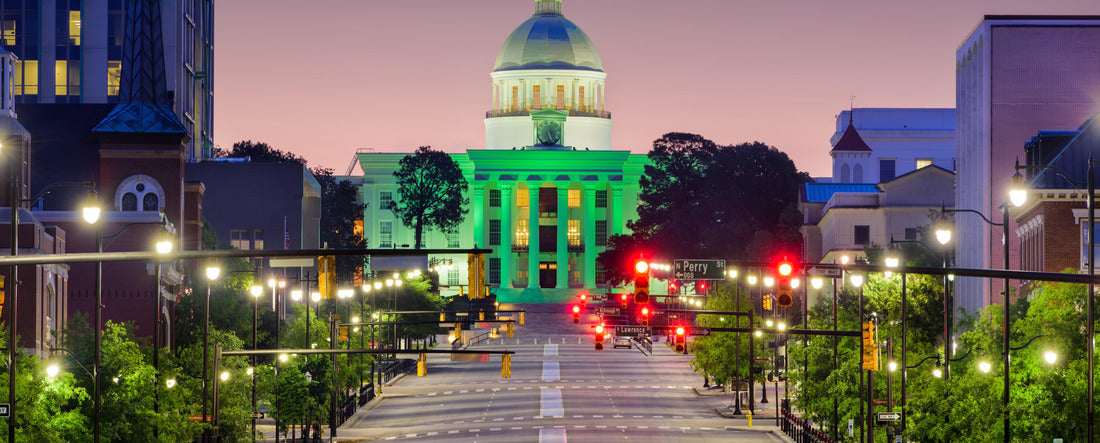 Montgomery, Alabama, USA with the State Capitol 2000pc Panoramic Puzzle