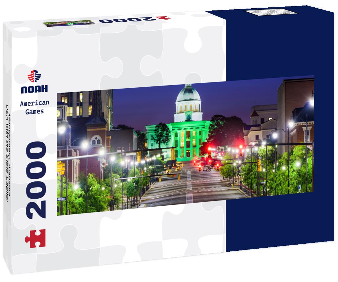 Montgomery, Alabama, USA with the State Capitol 2000pc Panoramic Puzzle