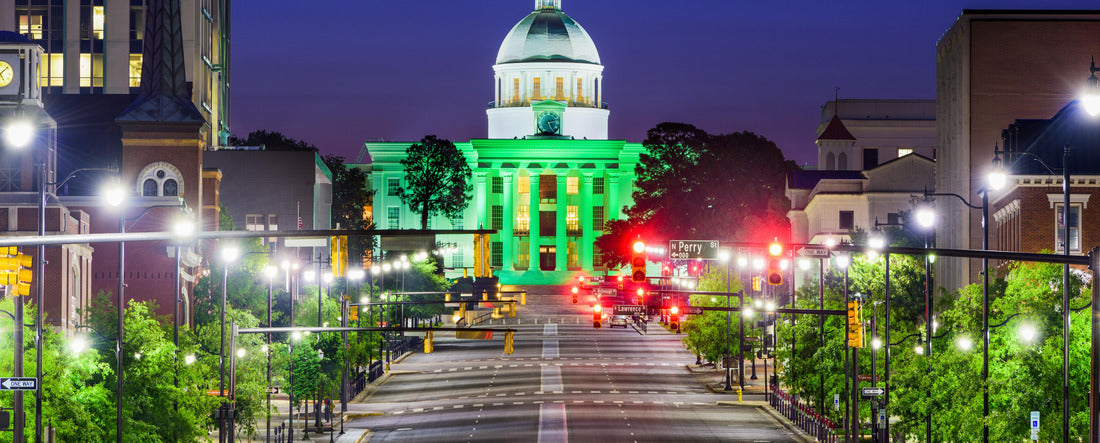 Montgomery, Alabama, USA with the State Capitol 2000pc Panoramic Puzzle