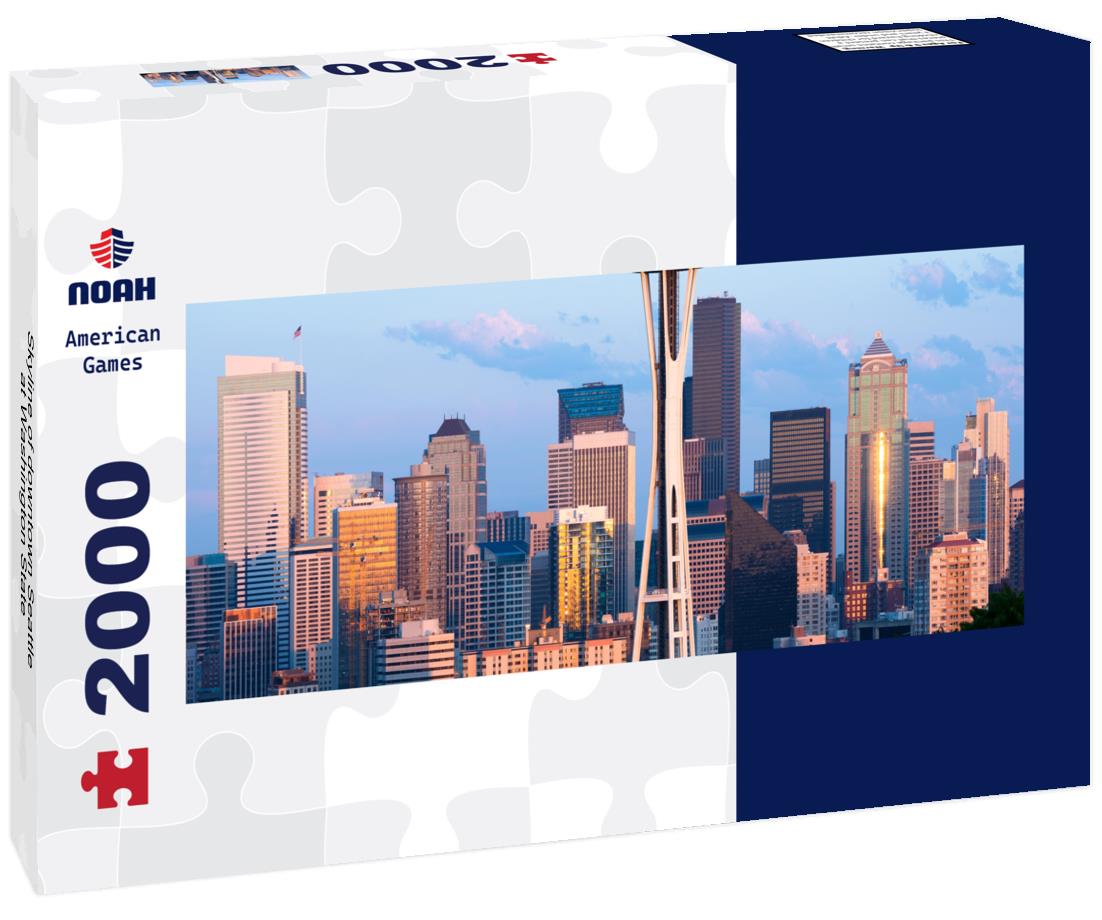 Skyline of downtown Seattle at Washington State 2000pc Panoramic Puzzle