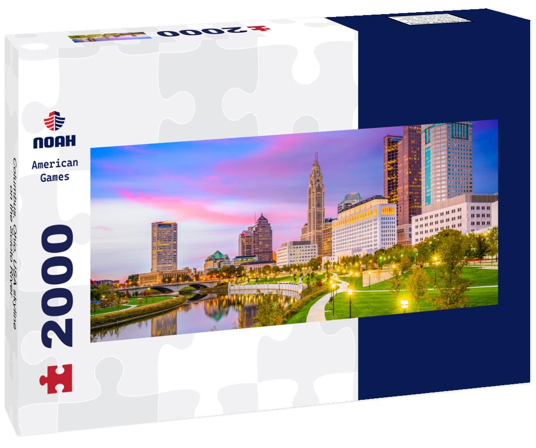 Columbus, Ohio, USA skyline on the Scioto River 2000pc Panoramic Puzzle