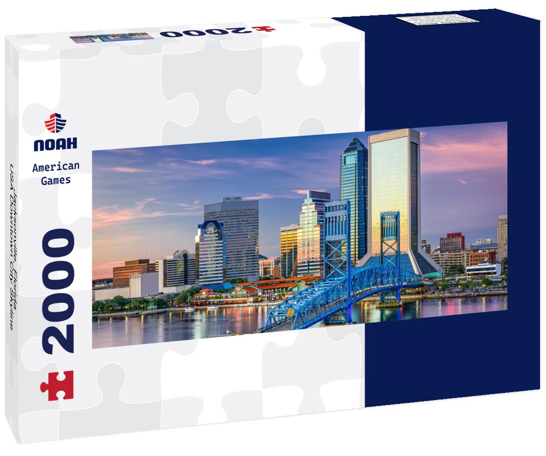 Jacksonville, Florida, USA Downtown City Skyline 2000pc Panoramic Puzzle