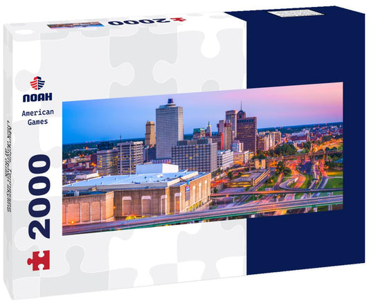 Noah Jigsaw Puzzle Memphis, Tennessee, USA downtown skyline at dusk panorama 2000 pieces
