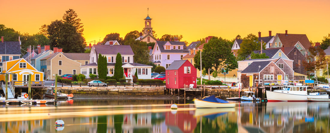 Portsmouth, New Hampshire, USA townscape at dusk 2000pc Panoramic Puzzle