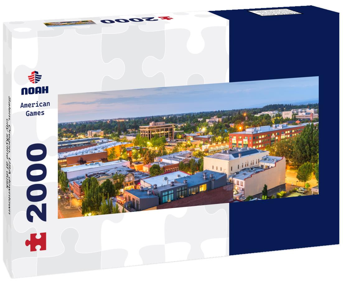 Salem, Oregon, USA downtown city skyline at dusk 2000pc Panoramic Puzzle