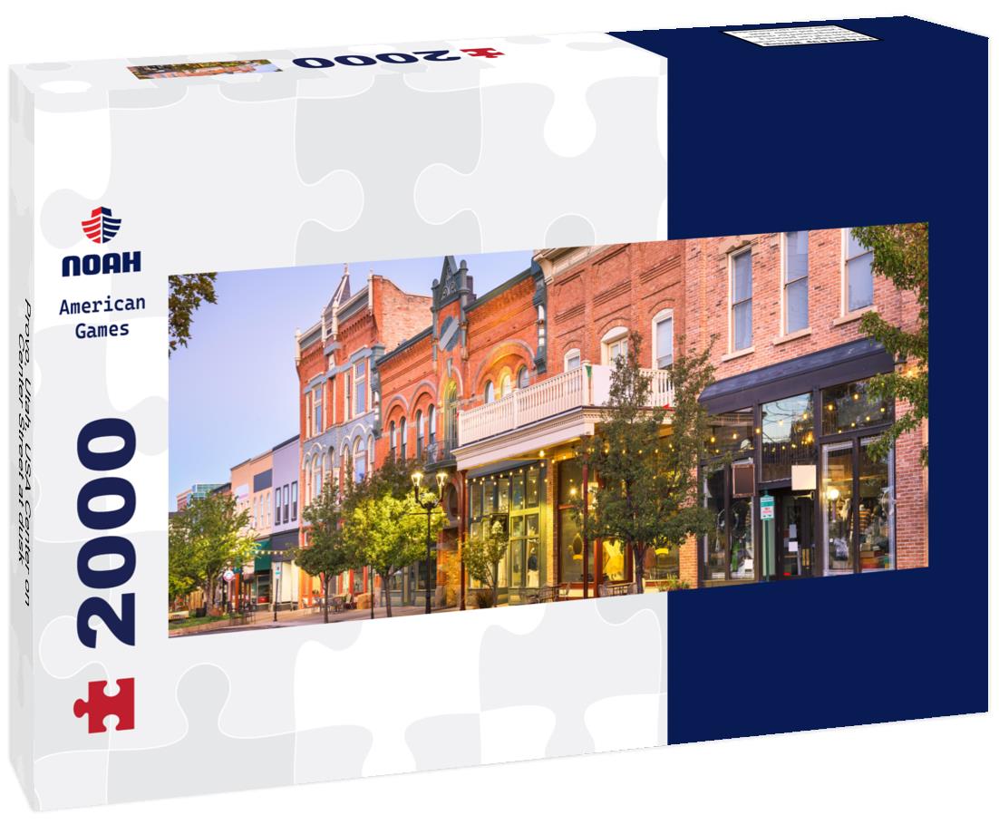 Provo, Utah, USA Center on Center Street at dusk 2000pc Panoramic Puzzle