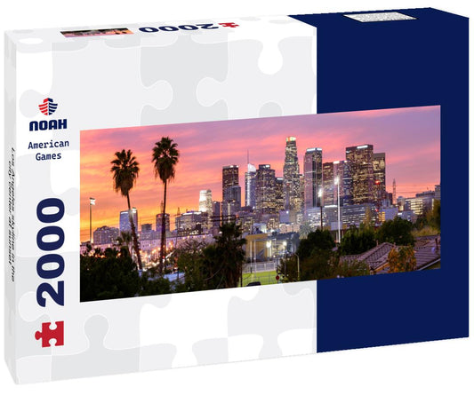 Noah Jigsaw Puzzle Los Angeles skyline in the city center at sunset panorama 2000 pieces