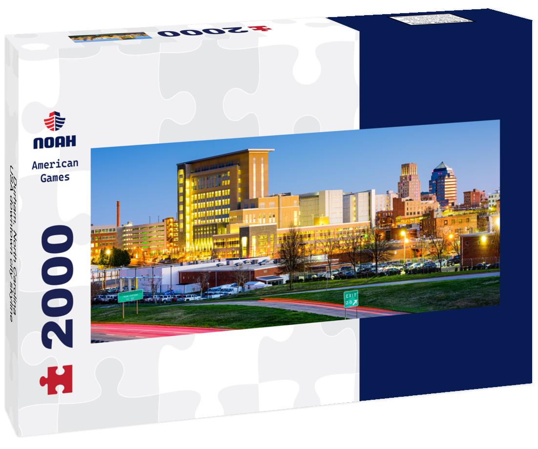 Durham, North Carolina, USA downtown city skyline 2000pc Panoramic Puzzle