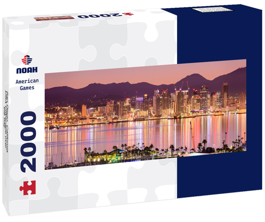 San Diego, California, USA Cityscape over the bay 2000pc Panoramic Puzzle