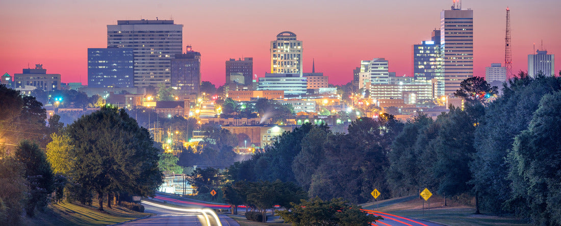 Columbia, South Carolina, USA skyline and highway 2000pc Panoramic Puzzle