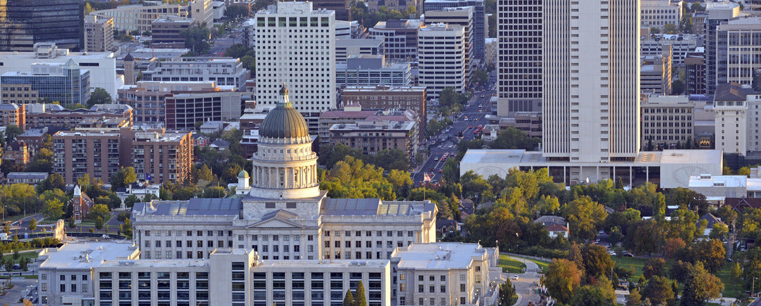 Salt Lake City skyline with Capitol building, Utah 2000pc Panoramic Puzzle