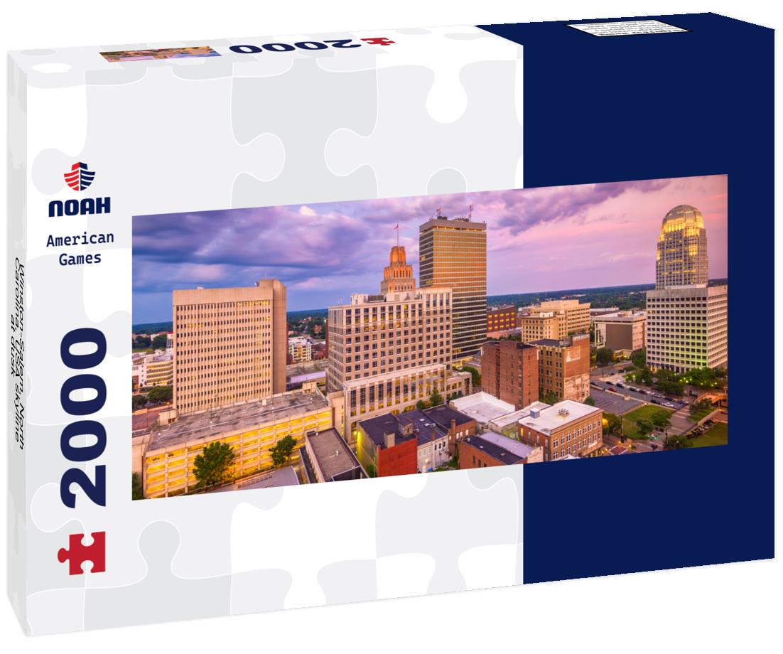Winston-Salem, North Carolina, USA skyline at dusk 2000pc Panoramic Puzzle