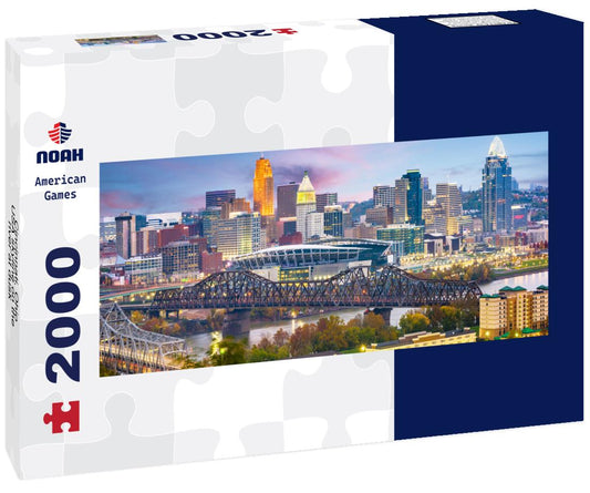 Noah Jigsaw Puzzle Cincinnati, Ohio, USA skyline on the river at dusk panorama 2000 pieces