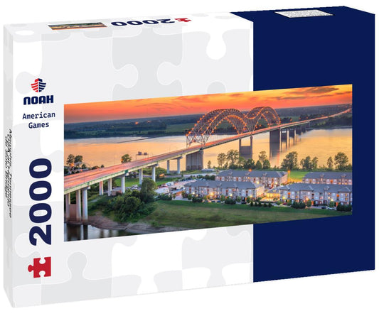 Noah Jigsaw Puzzle Memphis, Tennessee, USA at Hernando de Soto Bridge panorama 2000 pieces