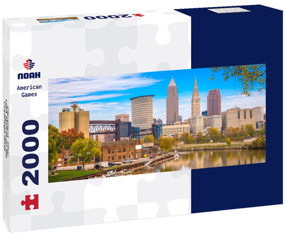 Cleveland, Ohio, USA skyline on the Cuyahoga River 2000pc Panoramic Puzzle