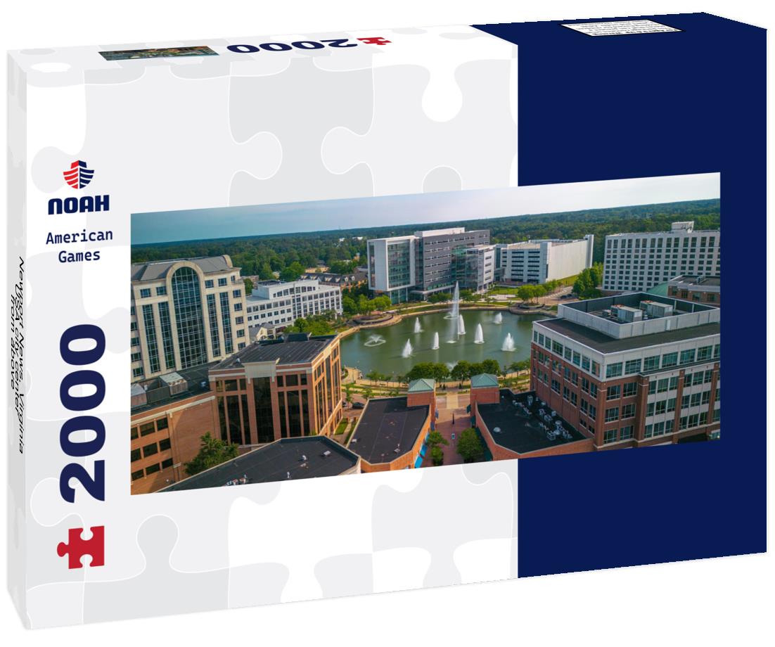 Newport News, Virginia, USA city center from above 2000pc Panoramic Puzzle
