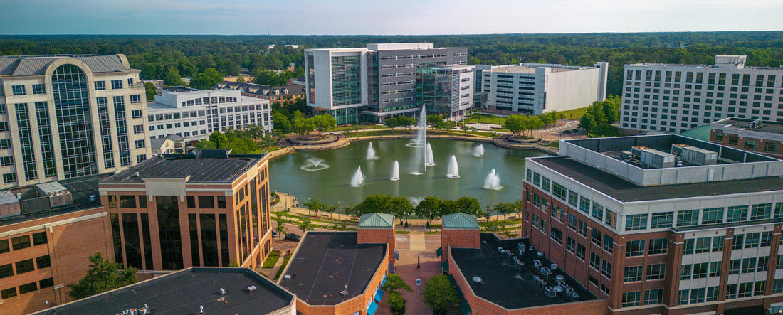 Newport News, Virginia, USA city center from above 2000pc Panoramic Puzzle