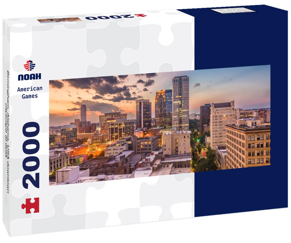 Birmingham, Alabama, USA downtown cityscape at dusk 2000pc Panoramic Puzzle