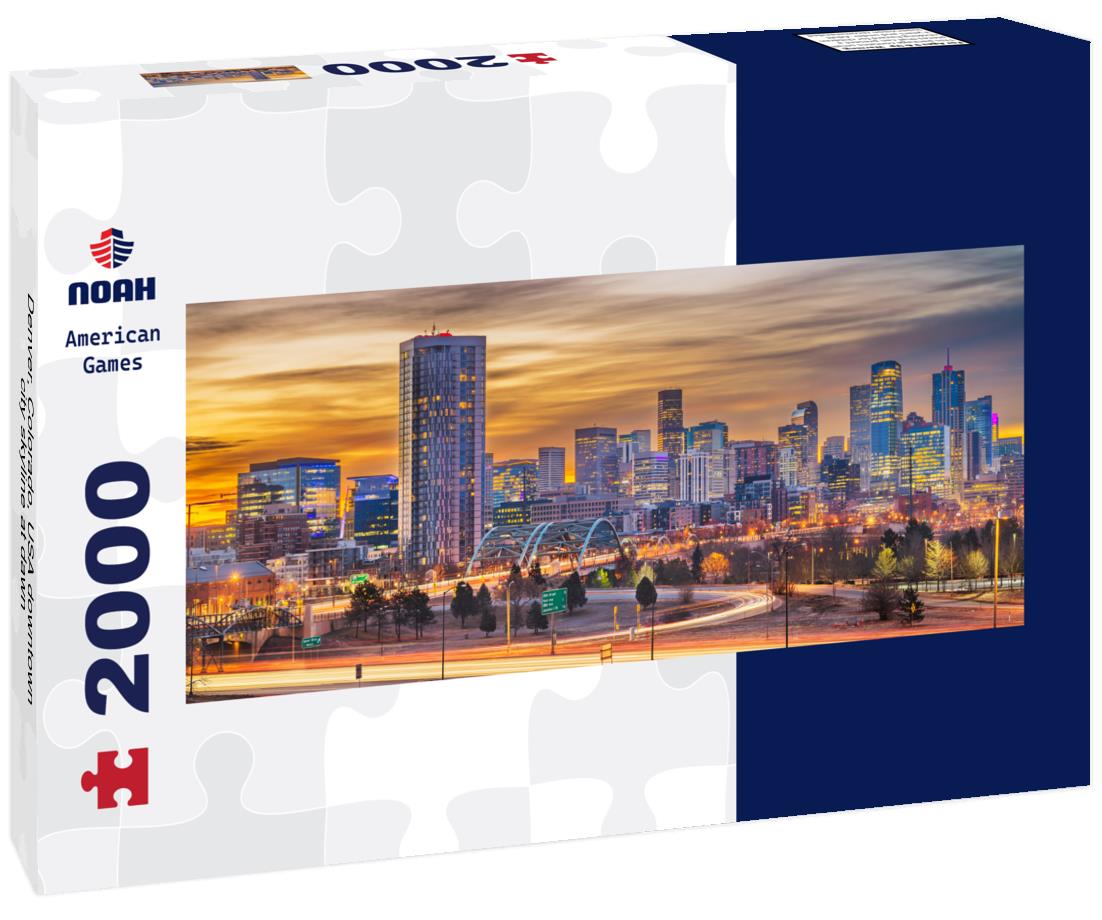Noah Jigsaw Puzzle Denver, Colorado, USA downtown city skyline at dawn panorama 2000 pieces