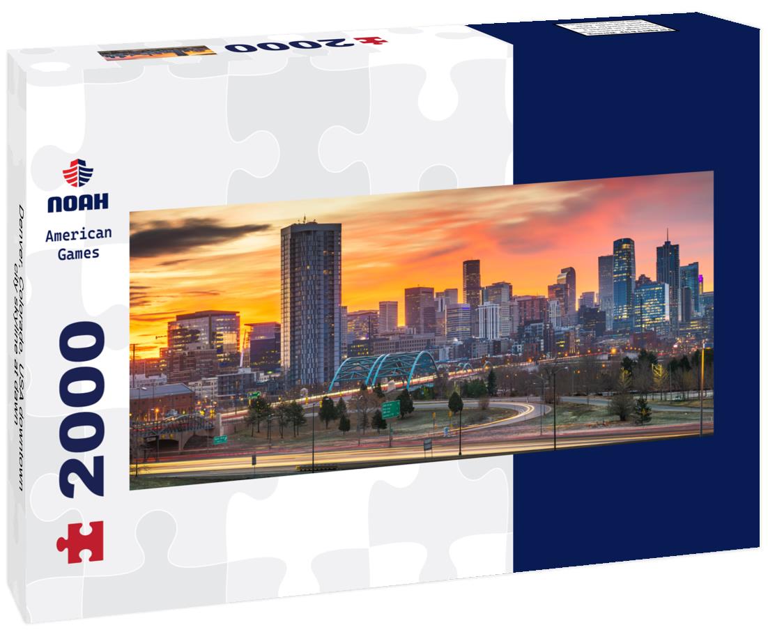 Noah Jigsaw Puzzle Denver, Colorado, USA downtown city skyline at dawn panorama 2000 pieces