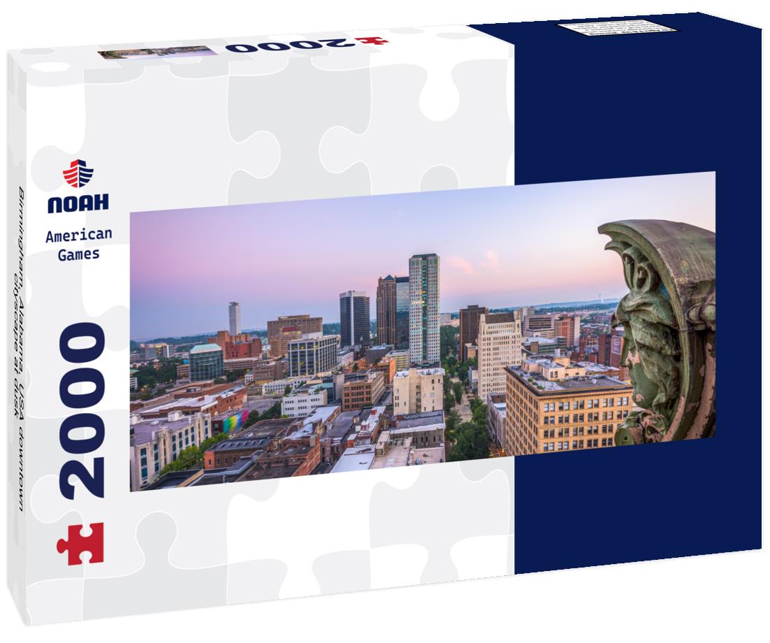 Birmingham, Alabama, USA downtown cityscape at dusk 2000pc Panoramic Puzzle