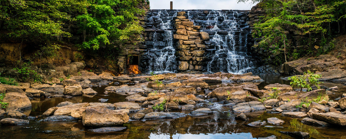 Noah Jigsaw Puzzle Waterfall at Chewacla State Park new Auburn, Alabama panorama 2000 pieces