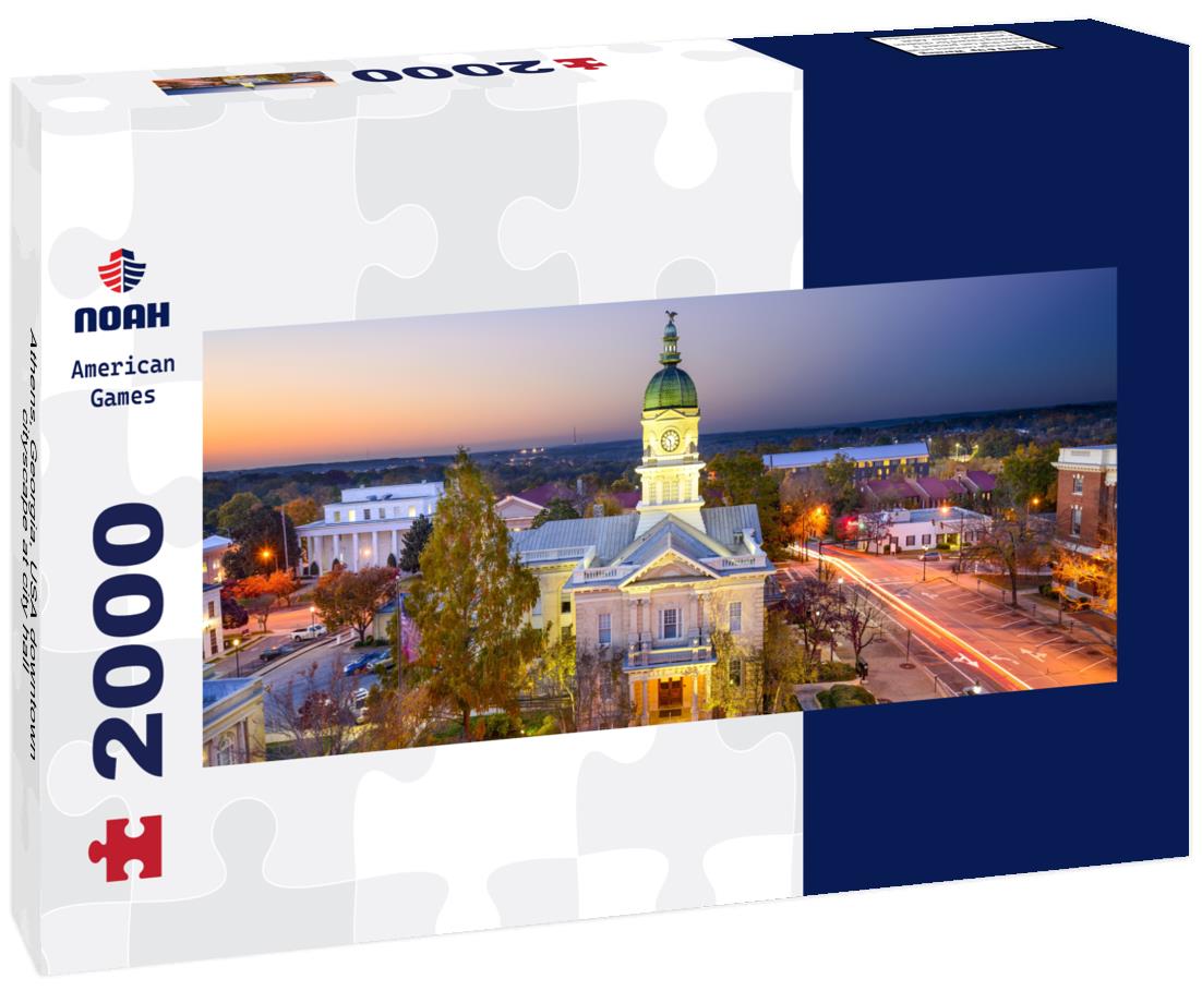 Athens, Georgia, USA downtown cityscape at city hall 2000pc Panoramic Puzzle
