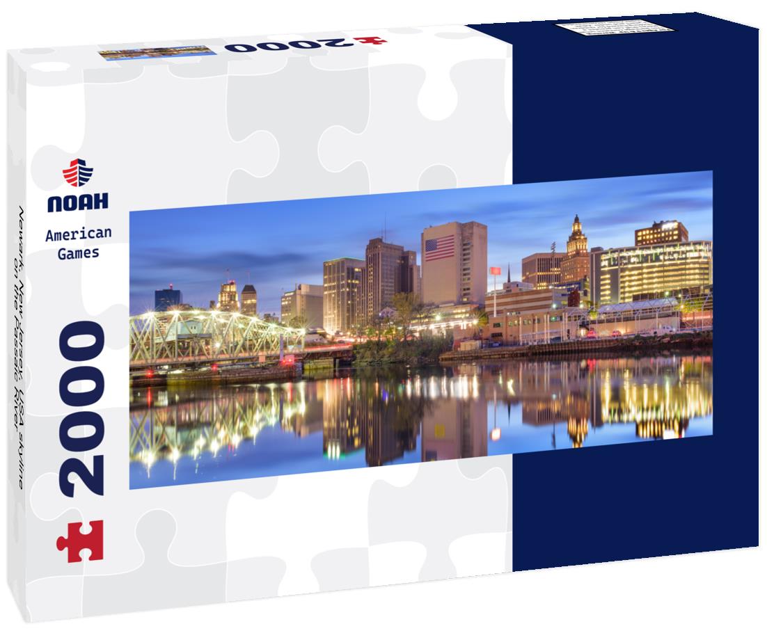 Newark, New Jersey, USA skyline on the Passaic River 2000pc Panoramic Puzzle