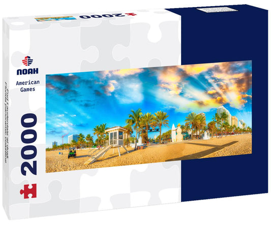 Noah Jigsaw Puzzle Fort Lauderdale at dusk, Florida panoramic coastline panorama 2000 pieces