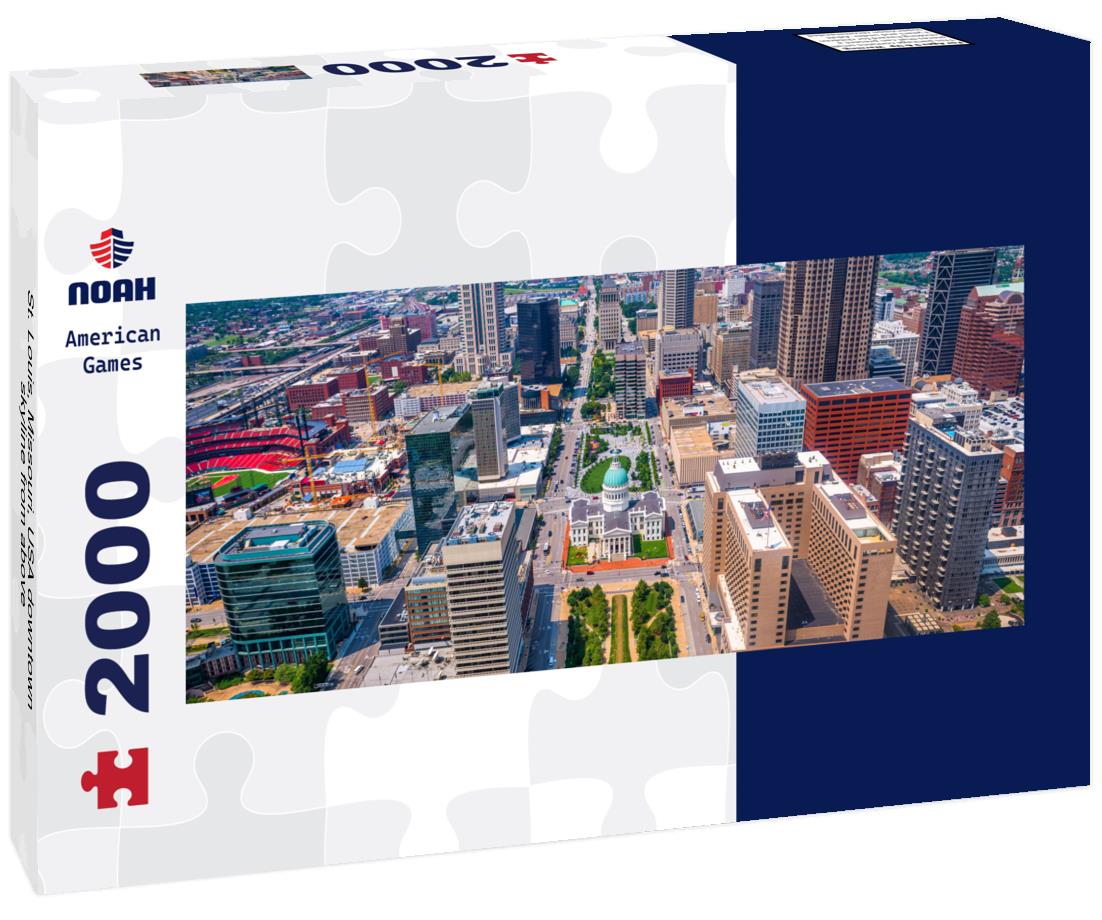 St. Louis, Missouri, USA downtown skyline from above 2000pc Panoramic Puzzle