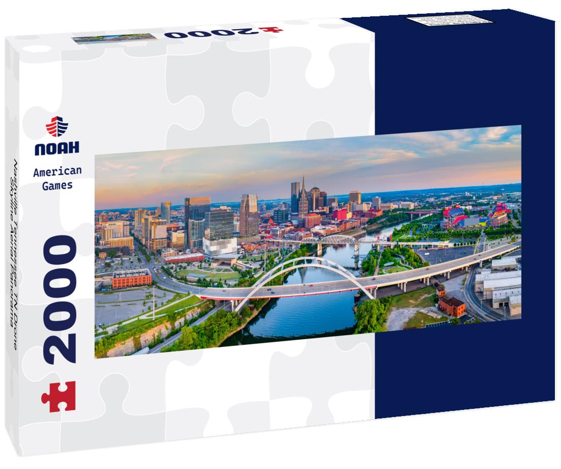 Nashville Tennessee TN Drone Skyline Aerial 2000pc Panoramic Puzzle