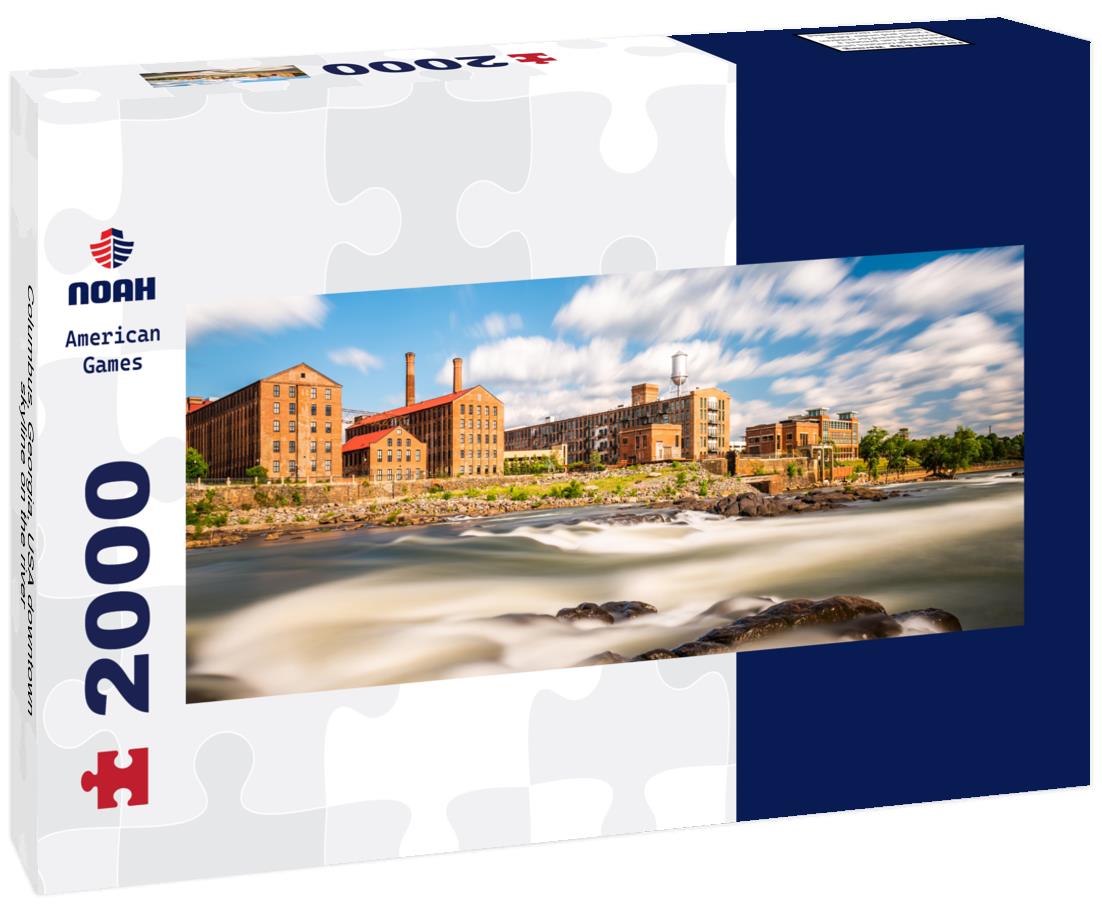 Columbus, Georgia, USA downtown skyline on the river 2000pc Panoramic Puzzle