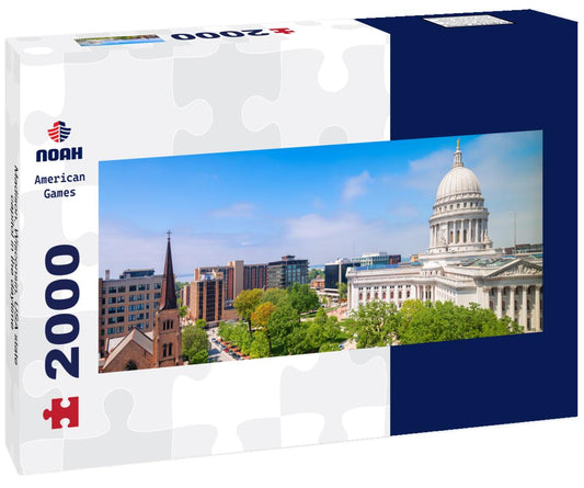 Noah Jigsaw Puzzle Madison, Wisconsin, USA state capitol in the daytime panorama 2000 pieces