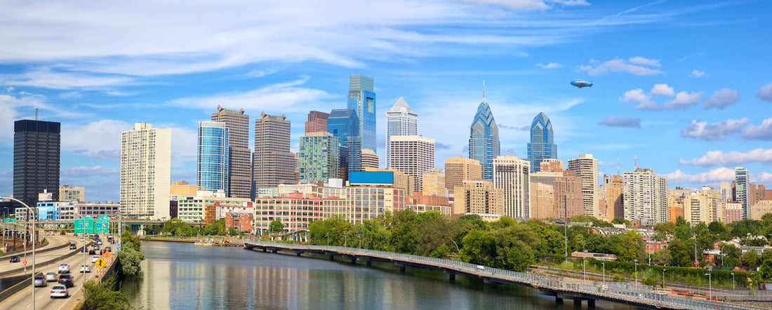 Philadelphia Downtown skyline, United States 2000pc Panoramic Puzzle