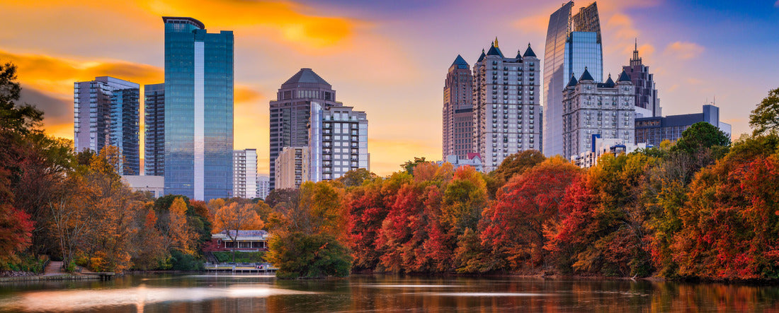 Atlanta, Georgia, USA Piedmont Park skyline in autumn 2000pc Panoramic Puzzle