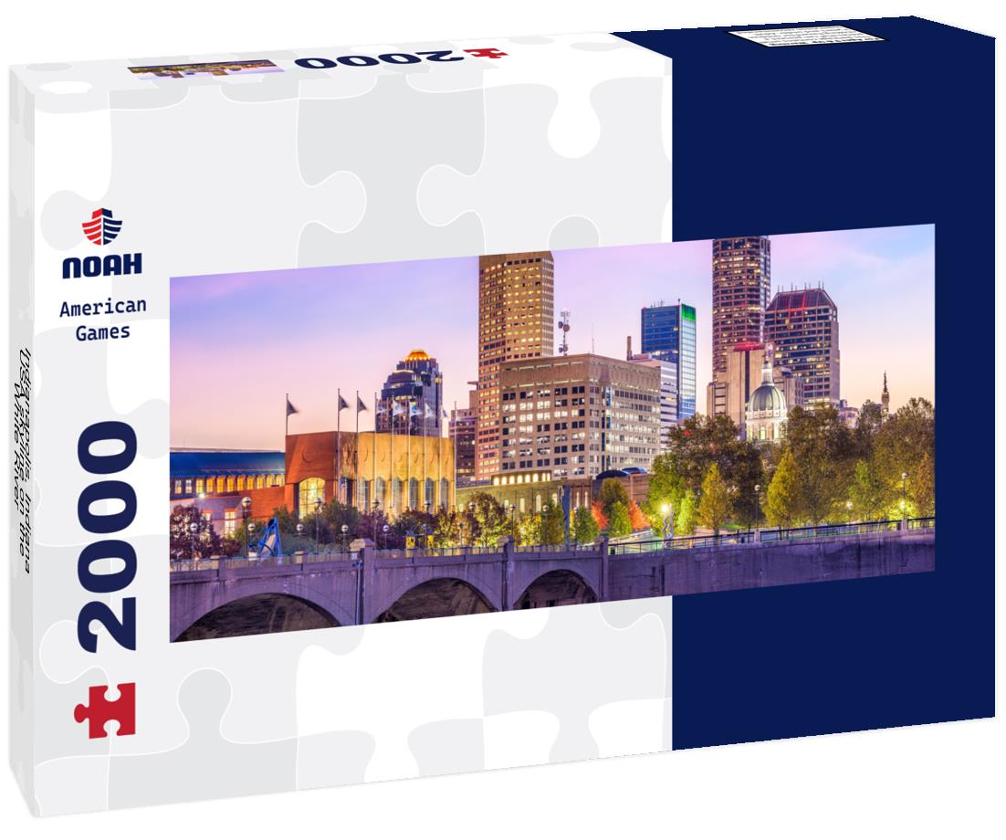 Indianapolis, Indiana, USA skyline on the White River 2000pc Panoramic Puzzle