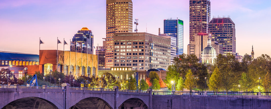 Noah Jigsaw Puzzle Indianapolis, Indiana, USA skyline on the White River panorama 2000 pieces