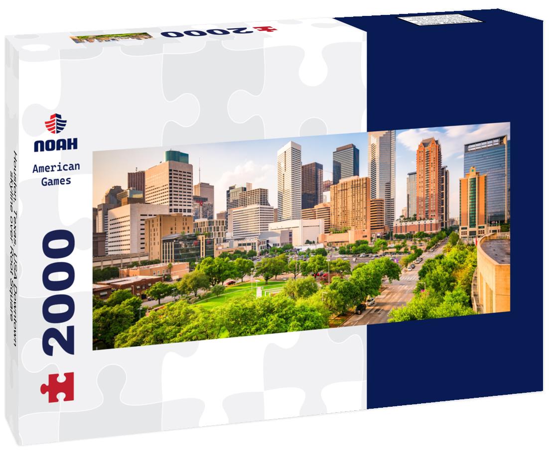 Houston, Texas, USA Downtown skyline over Root Square 2000pc Panoramic Puzzle