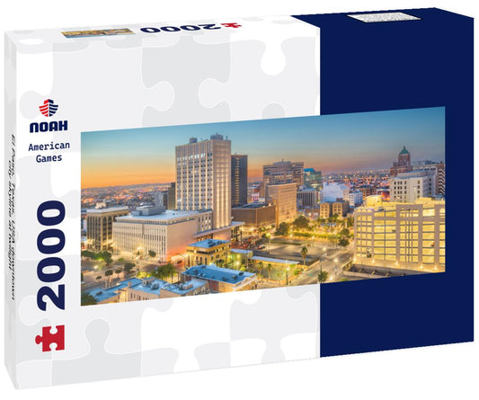 Noah Jigsaw Puzzle El Paso, Texas, USA downtown city skyline at twilight panorama 2000 pieces