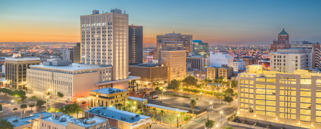 El Paso, Texas, USA downtown city skyline at twilight 2000pc Panoramic Puzzle