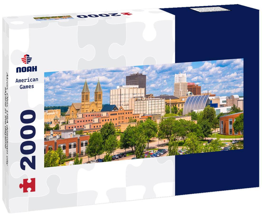 Akron, Ohio, USA downtown city skyline in the daytime 2000pc Panoramic Puzzle